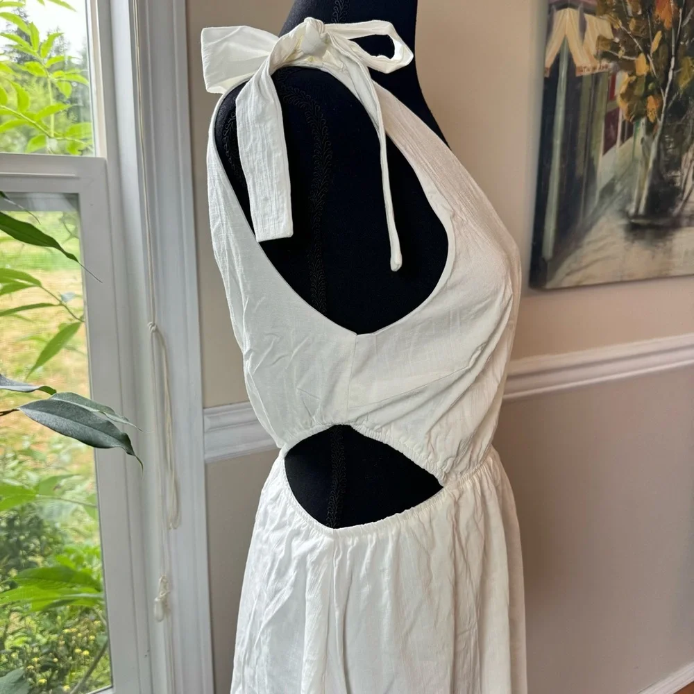 Altar'd State White One-Shoulder Mini Sundress Women’s Size Small‎